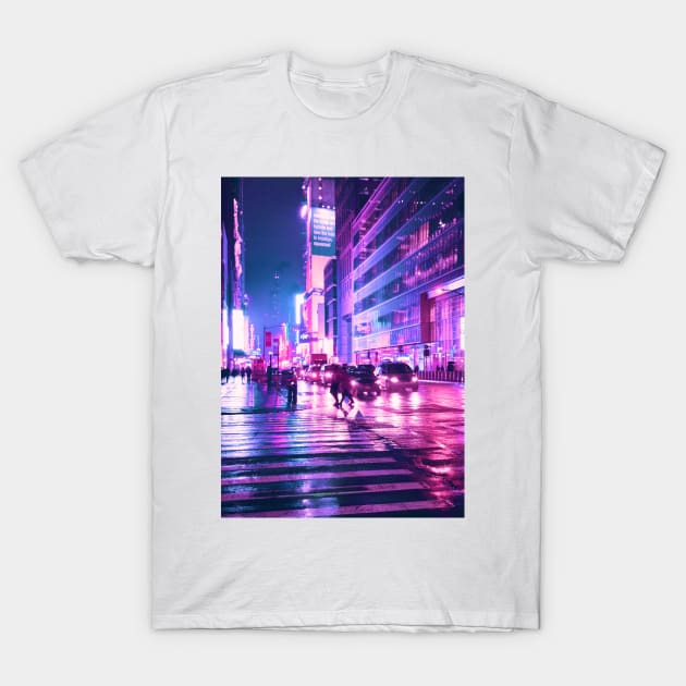 Cyberpunk street neon T-Shirt by mrcatguys